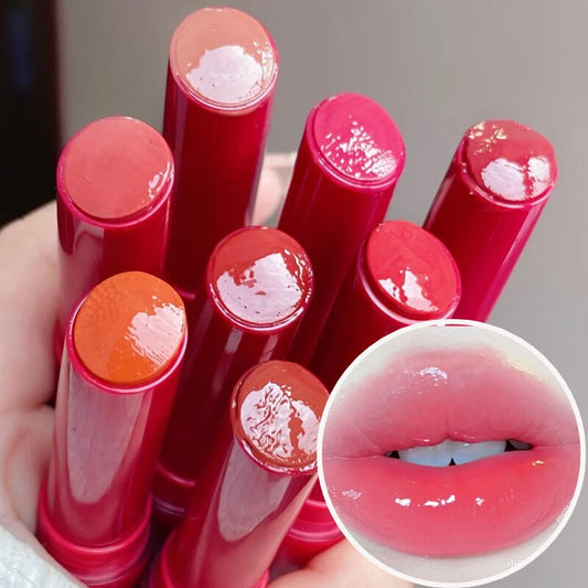 8 Colors Jelly Lipstick Moisturizing Mirror Water Light Solid Lip